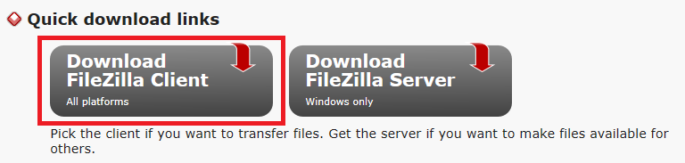 Download FileZilla client